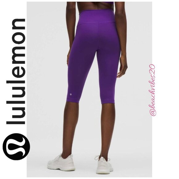 LULULEMON ATHLETICA Wunder Train High-Rise Crop 15" College Purple 8 NWT LL-238 - Picture 3 of 5